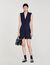Vestido corto plisado de traje