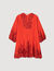 Vestido corto con detalles florales