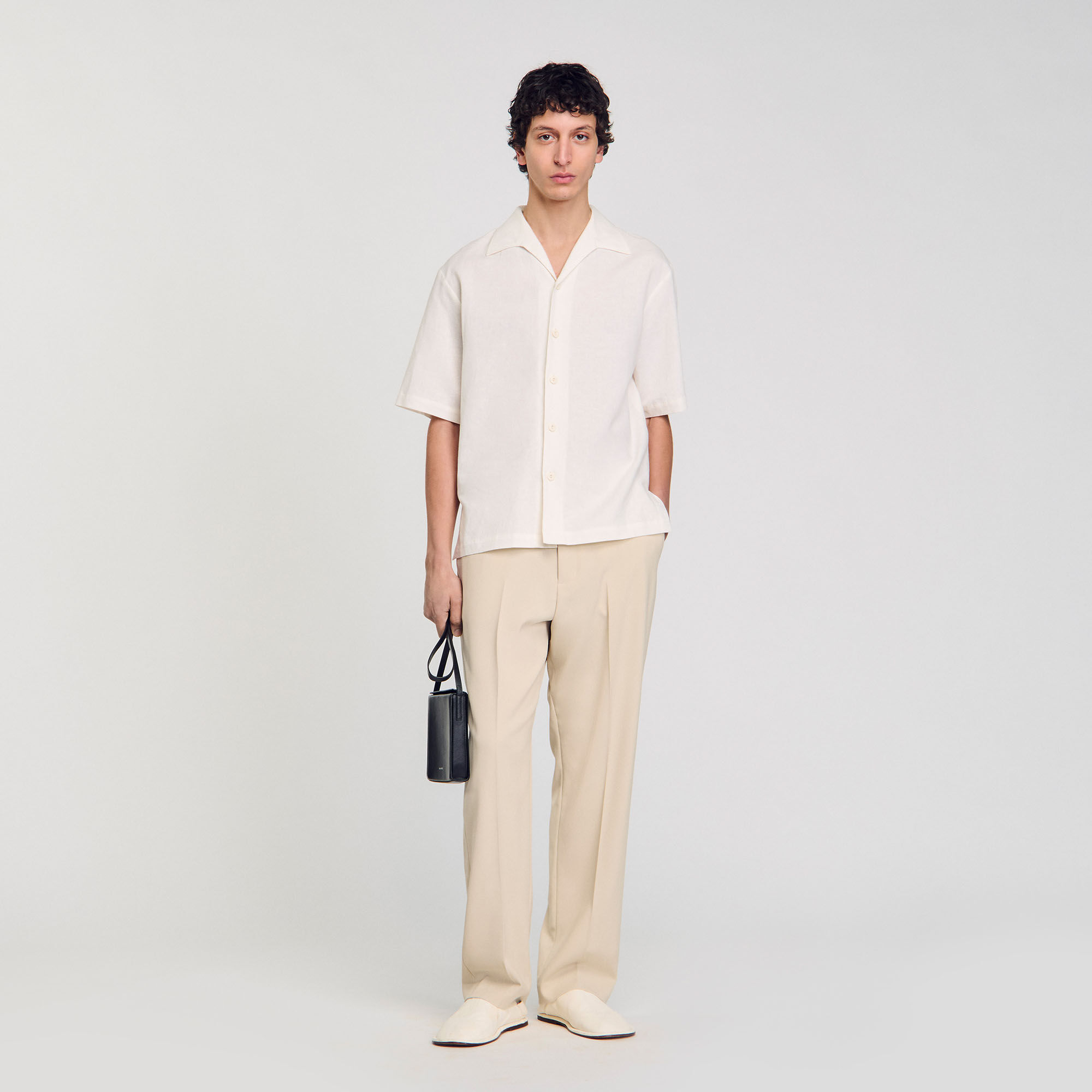 Camisa de algodón y lino