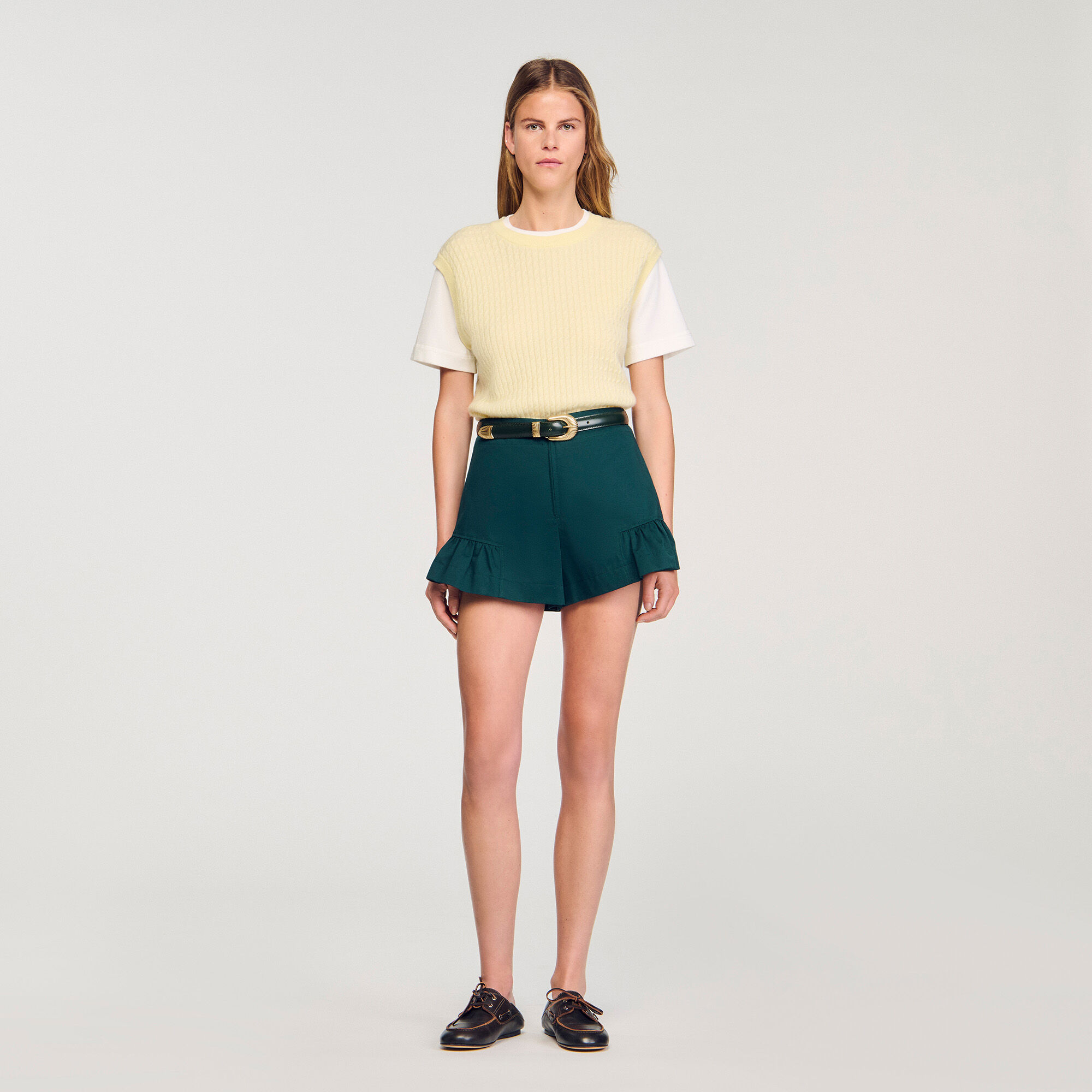 Jersey de punto de dos materiales