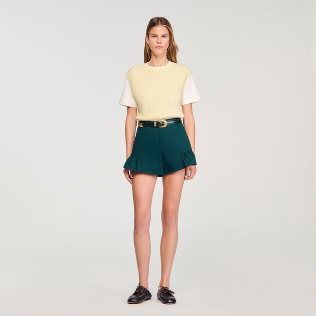 Jersey de punto de dos materiales