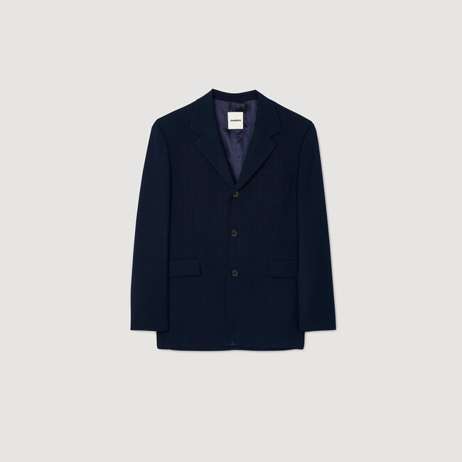Chaqueta de traje oversize de lana