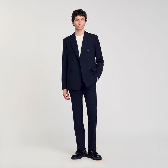 Chaqueta de traje cruzada