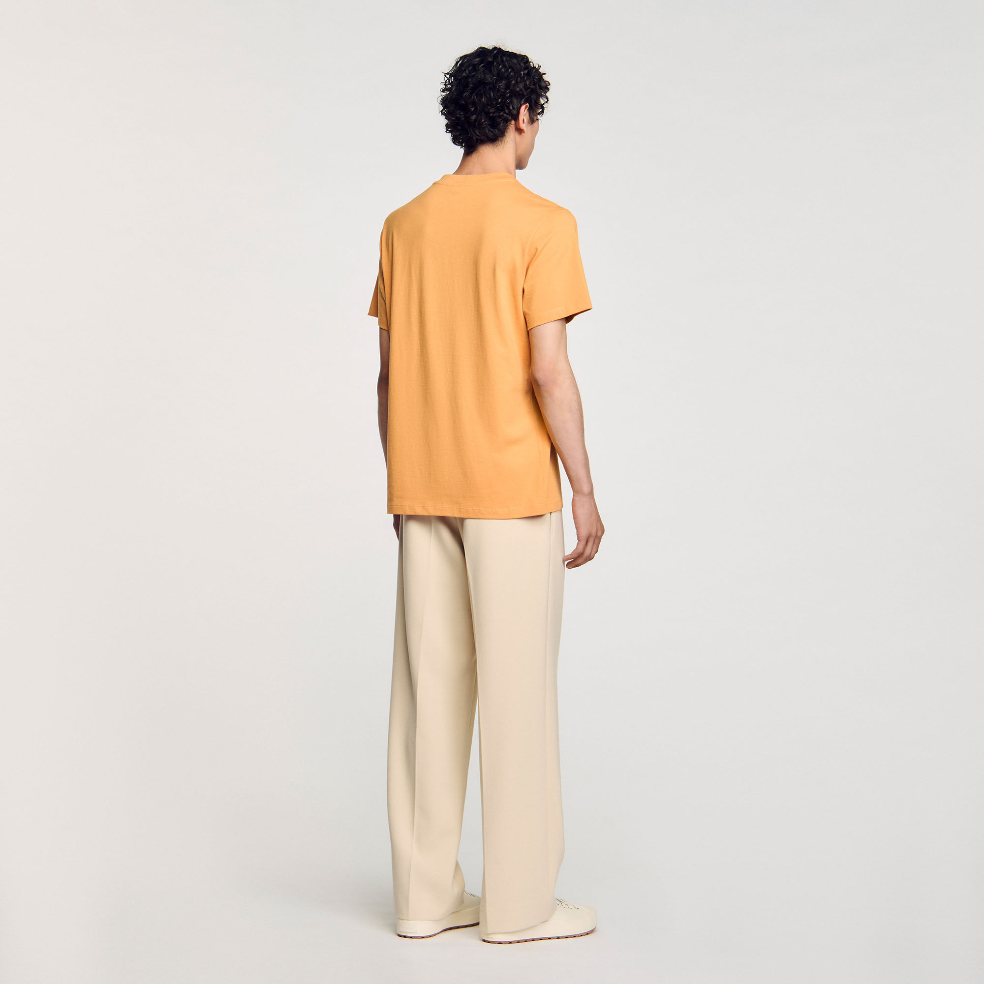 Camiseta de algodón estampado olas