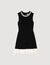 Vestido corto de punto con pedrería