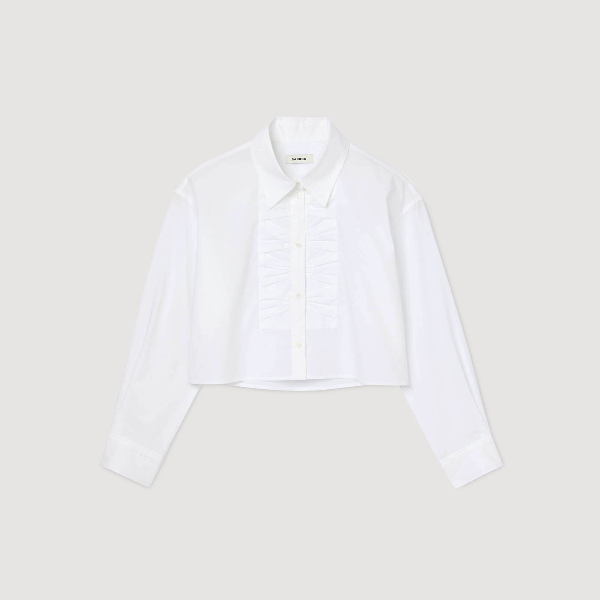 Camisa corta con detalles de lazos