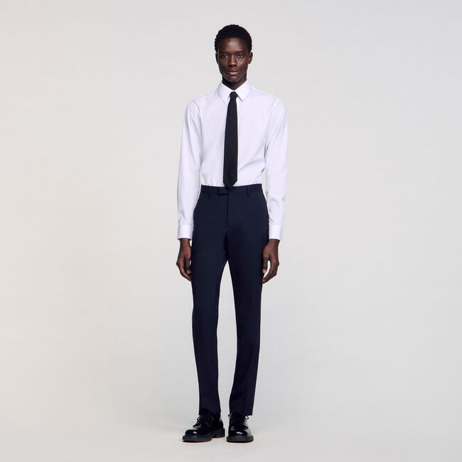 Pantalón de traje clásico de lana