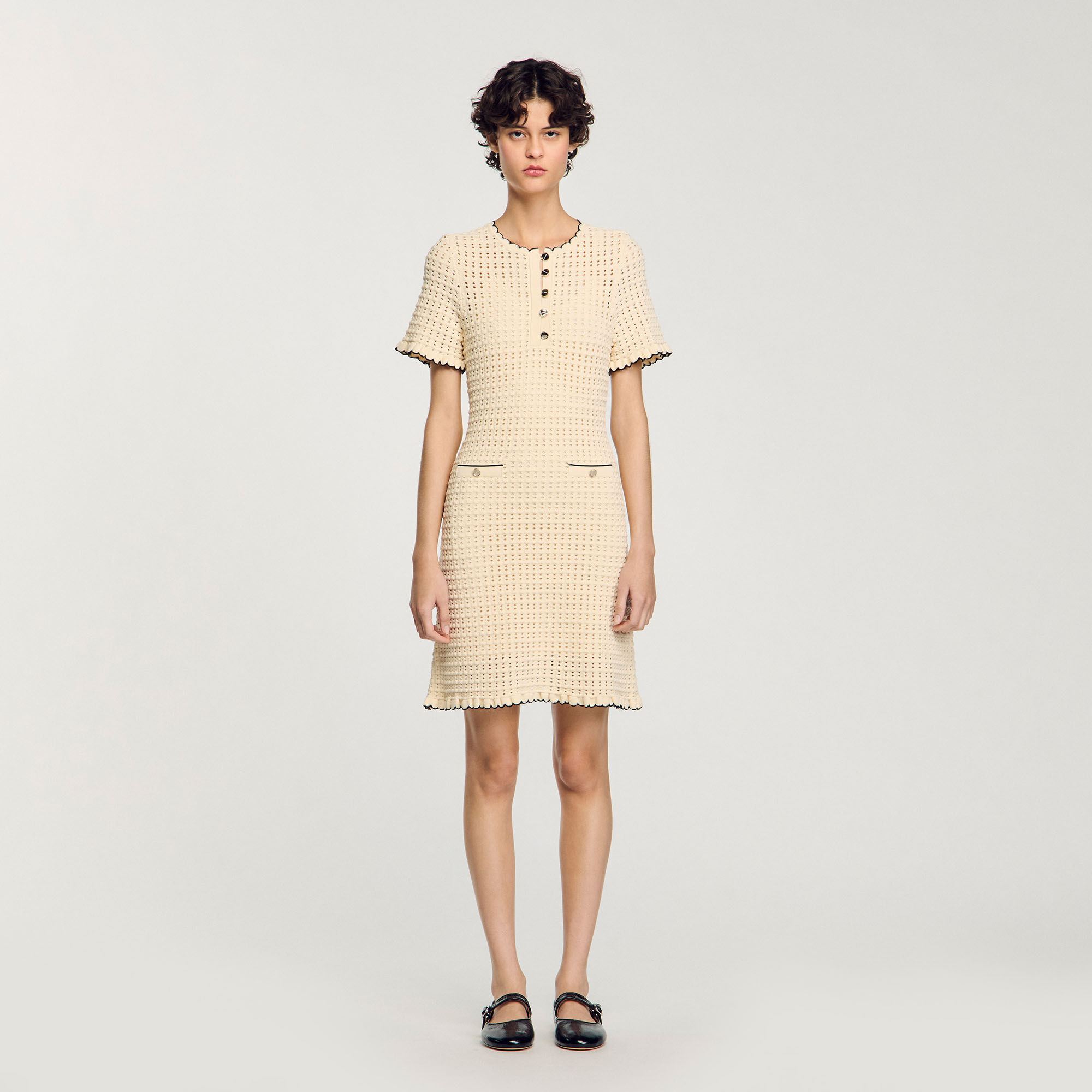 Vestido corto de punto