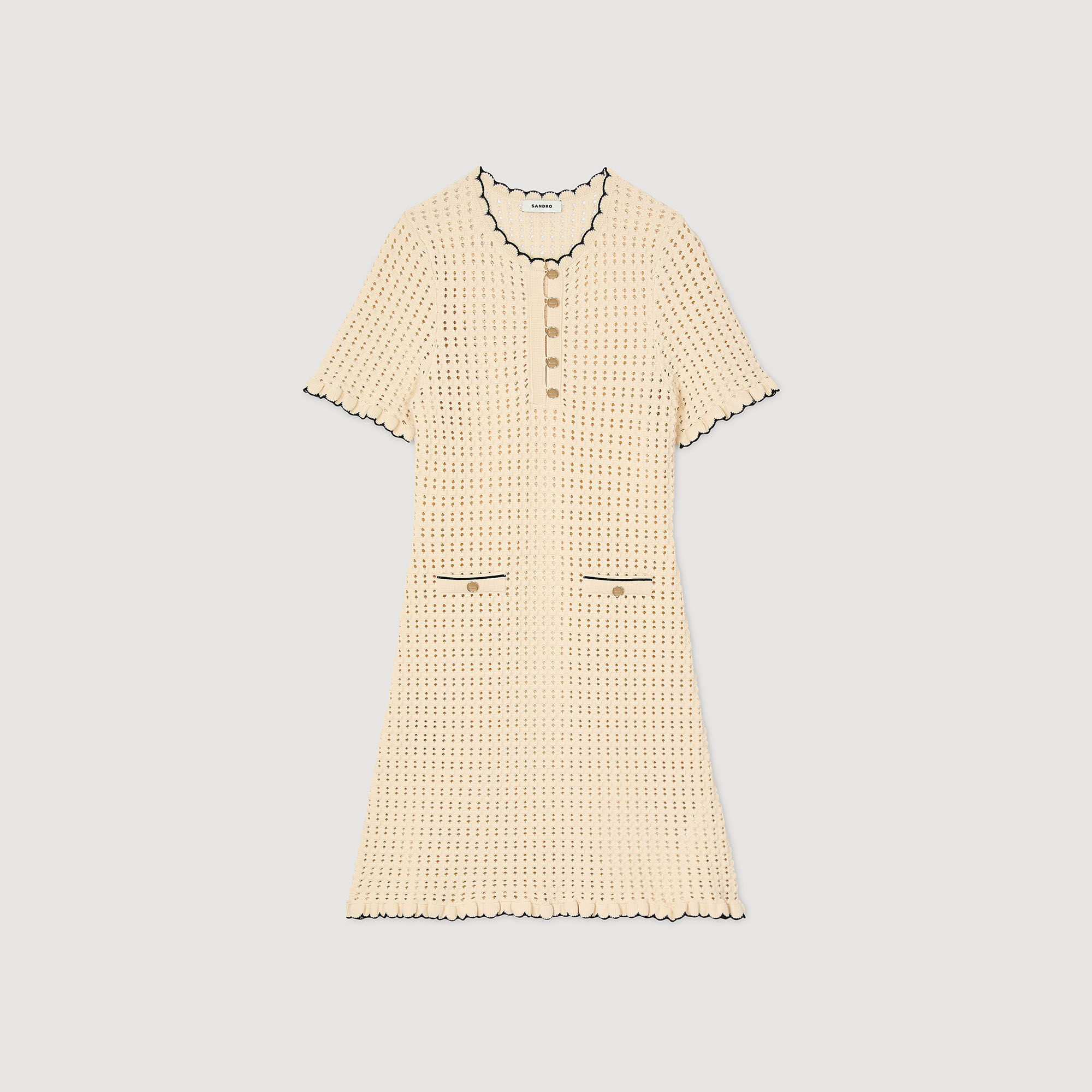 Vestido corto de punto