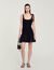 Vestido corto bimaterial