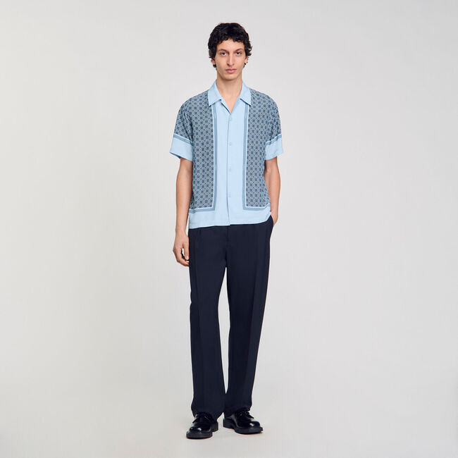 Camisa estampada de manga corta