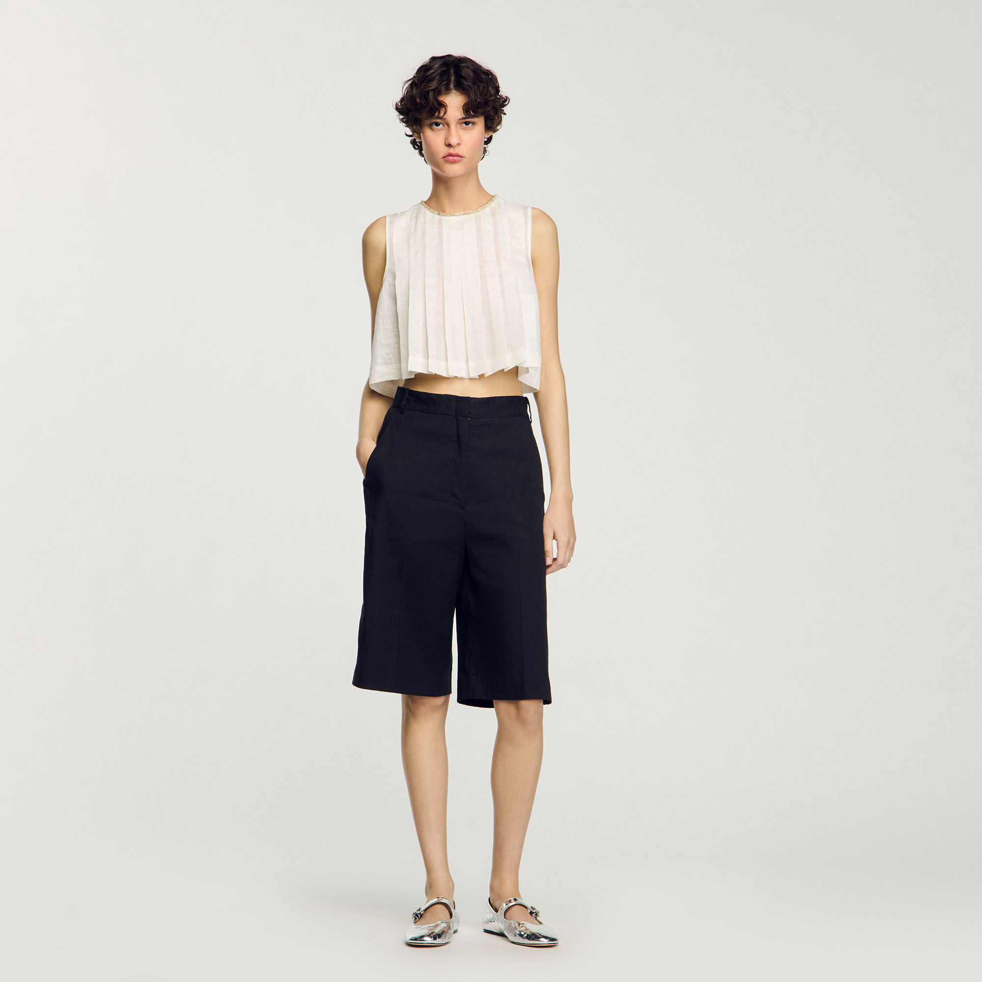 Bermudas de mezcla de lino