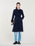Gabardina con inserto plisado