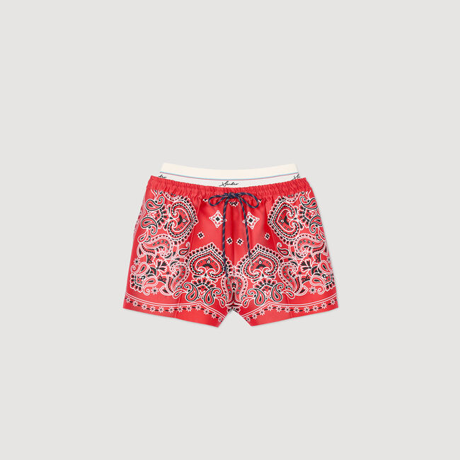 Pantalón corto estampado bandana