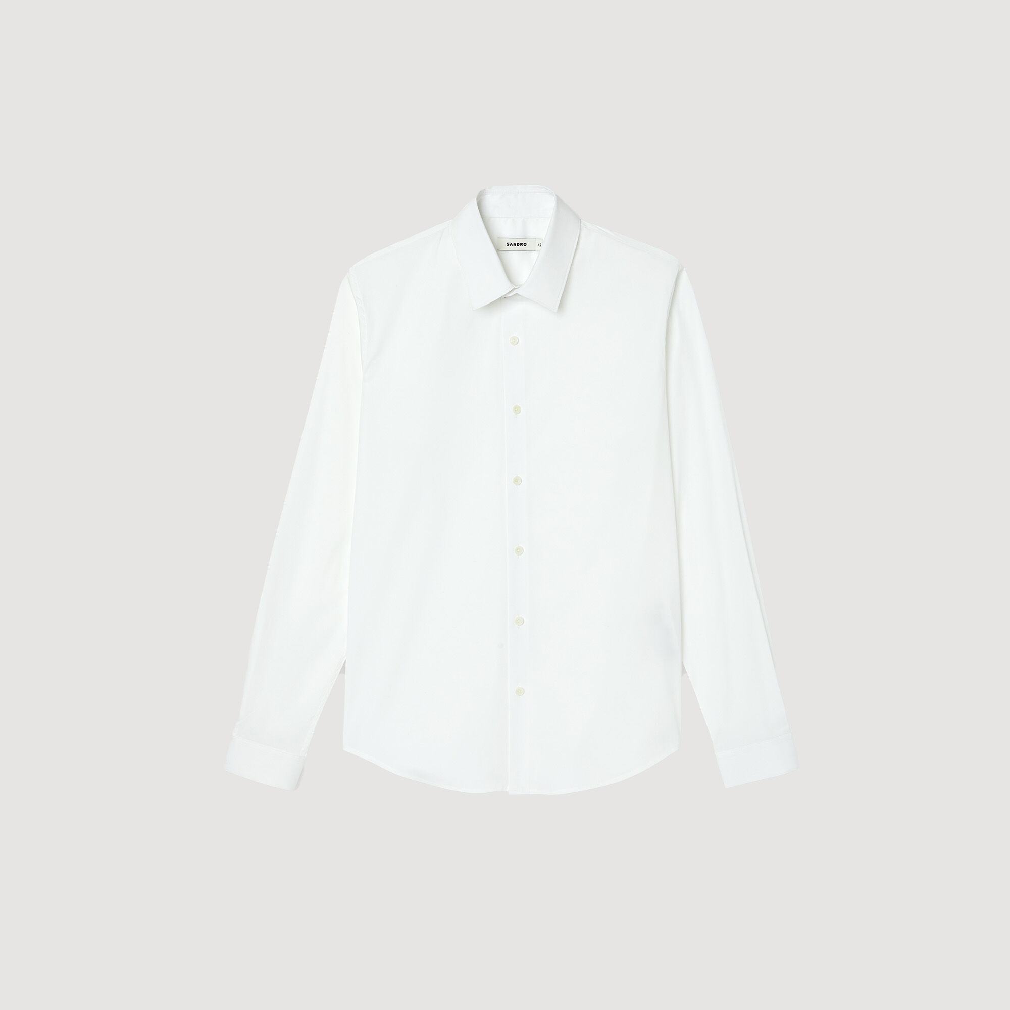Camisa ajustada de algodón stretch