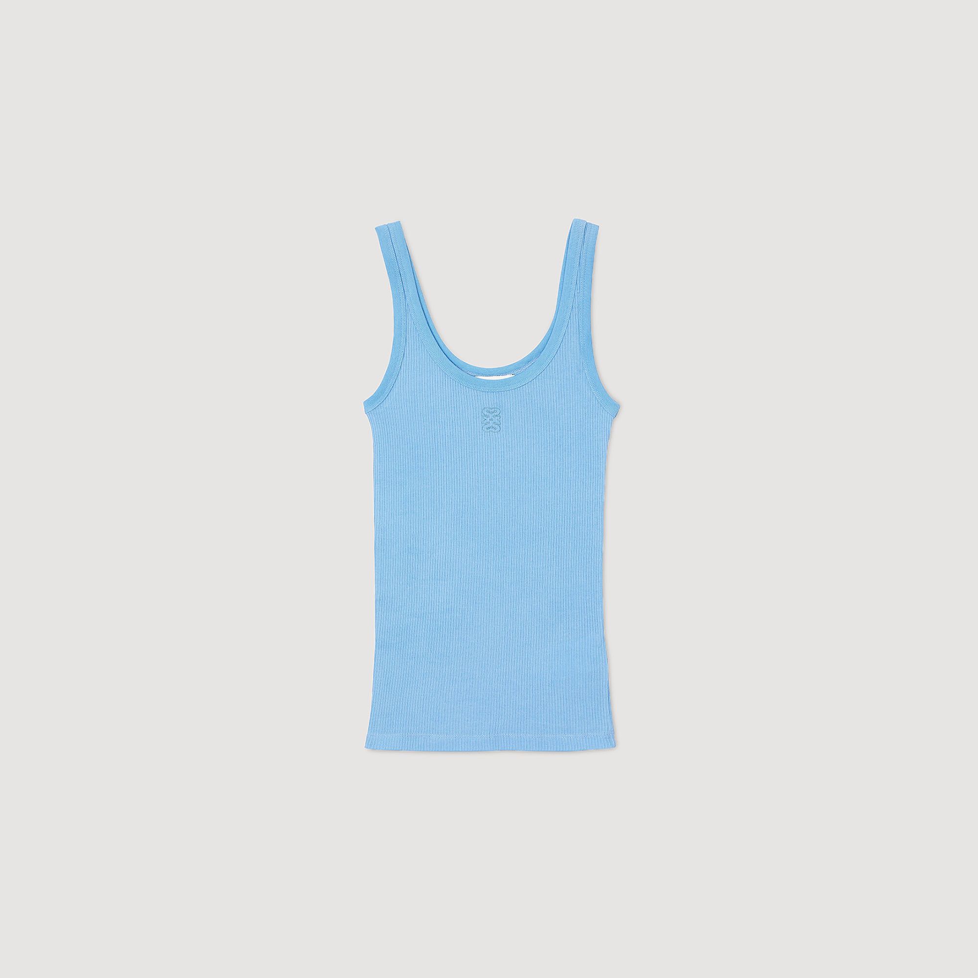 Camiseta de canalé sin mangas
