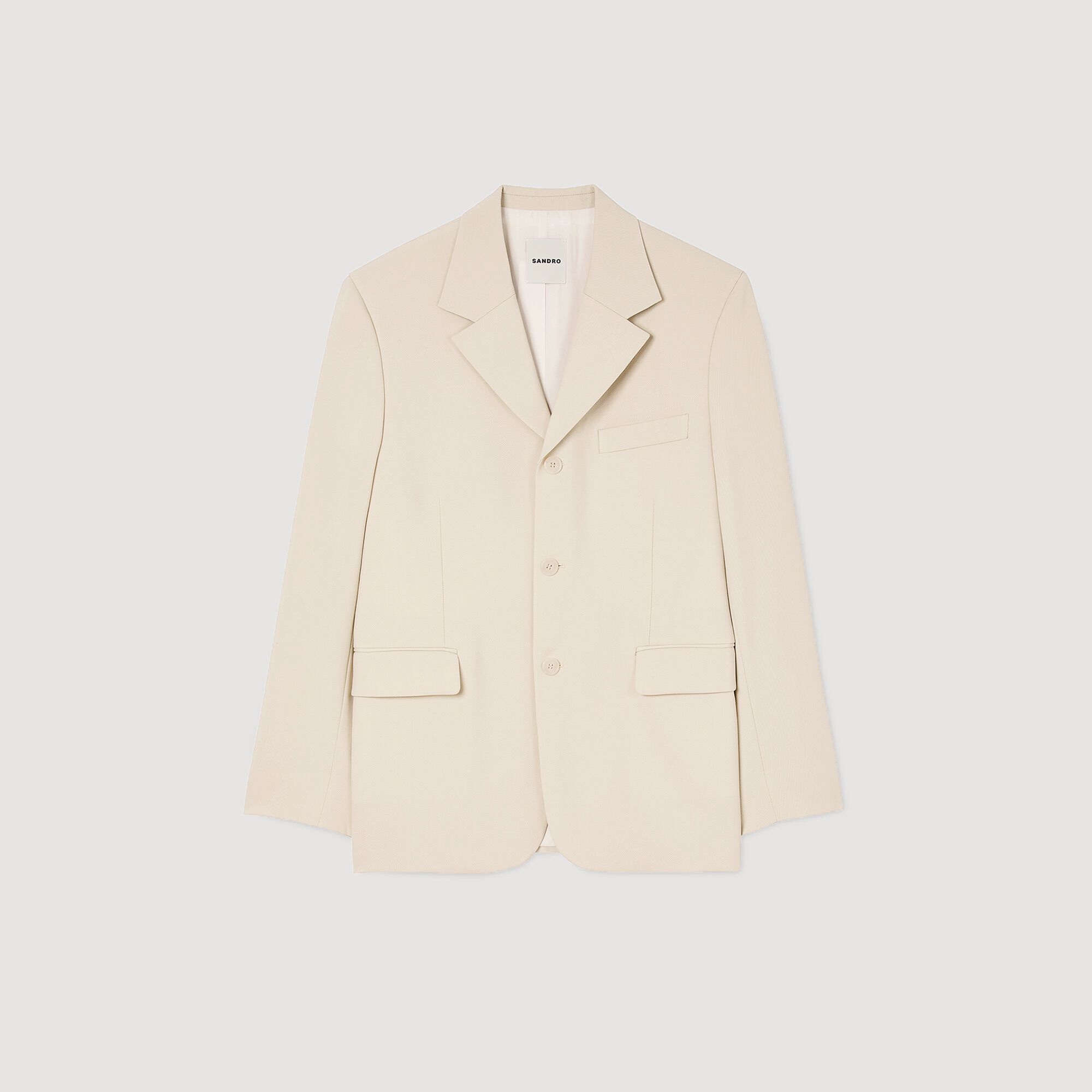 Chaqueta de traje oversize de lana