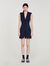 Vestido corto plisado de traje