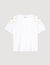 Camiseta con flores bordadas