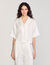Camisa corta con flores de jacquard