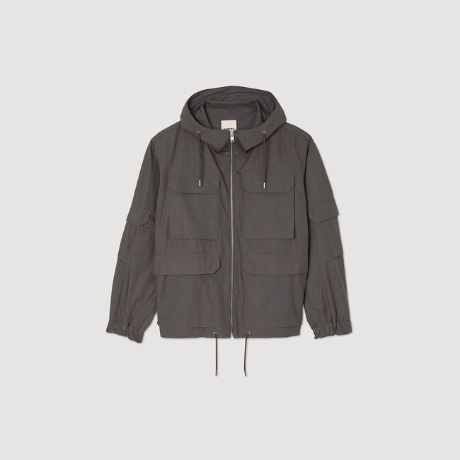 Parka militar con capucha