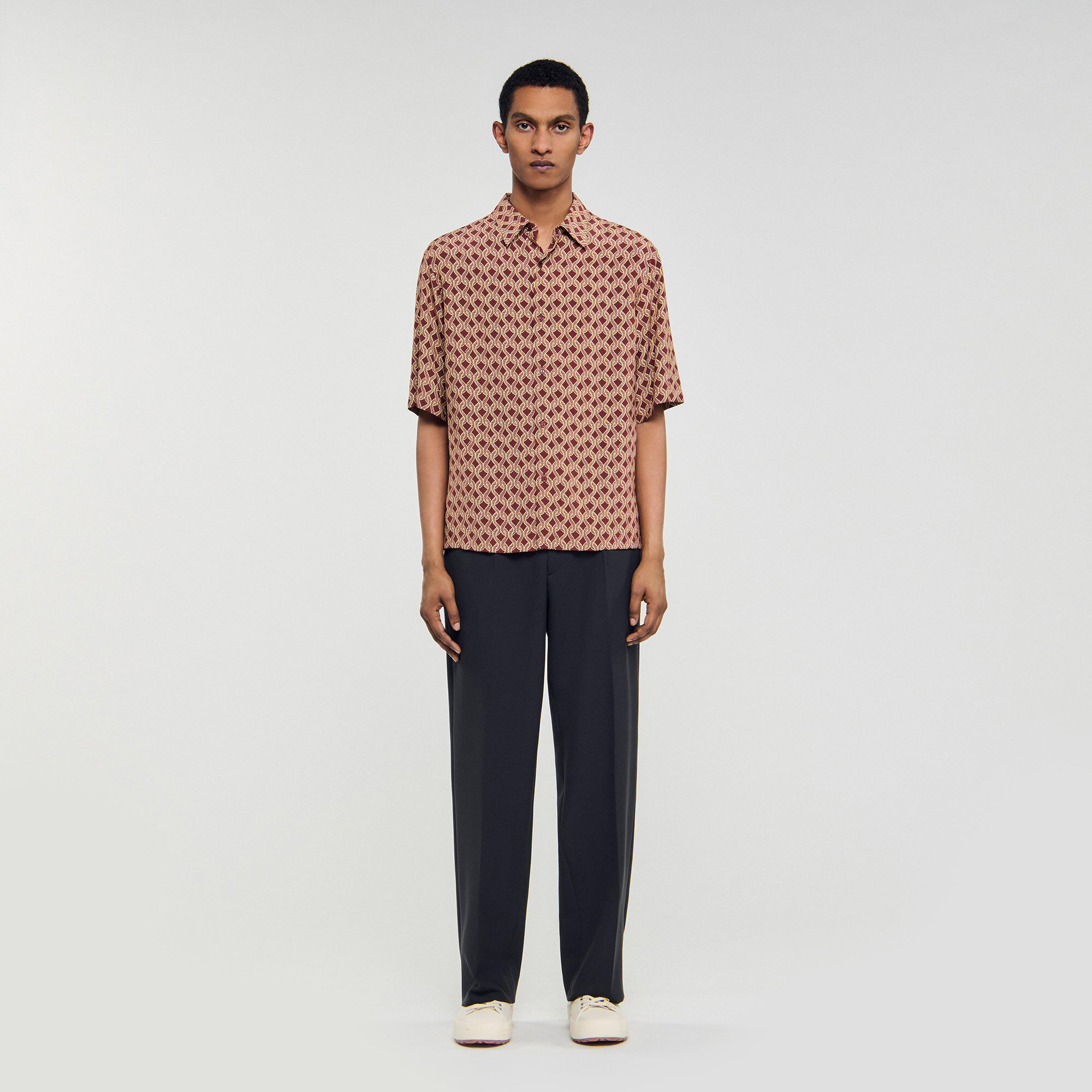 Camisa con estampado de cuerda