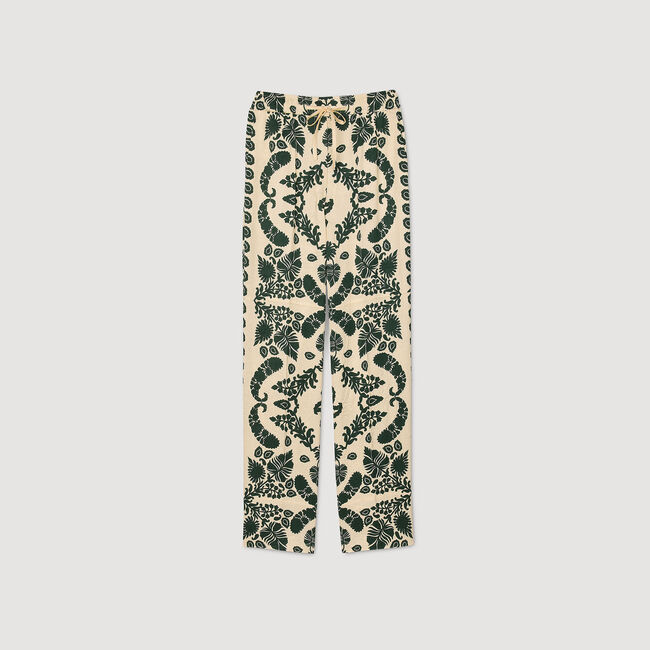 Pantalón con estampado floral