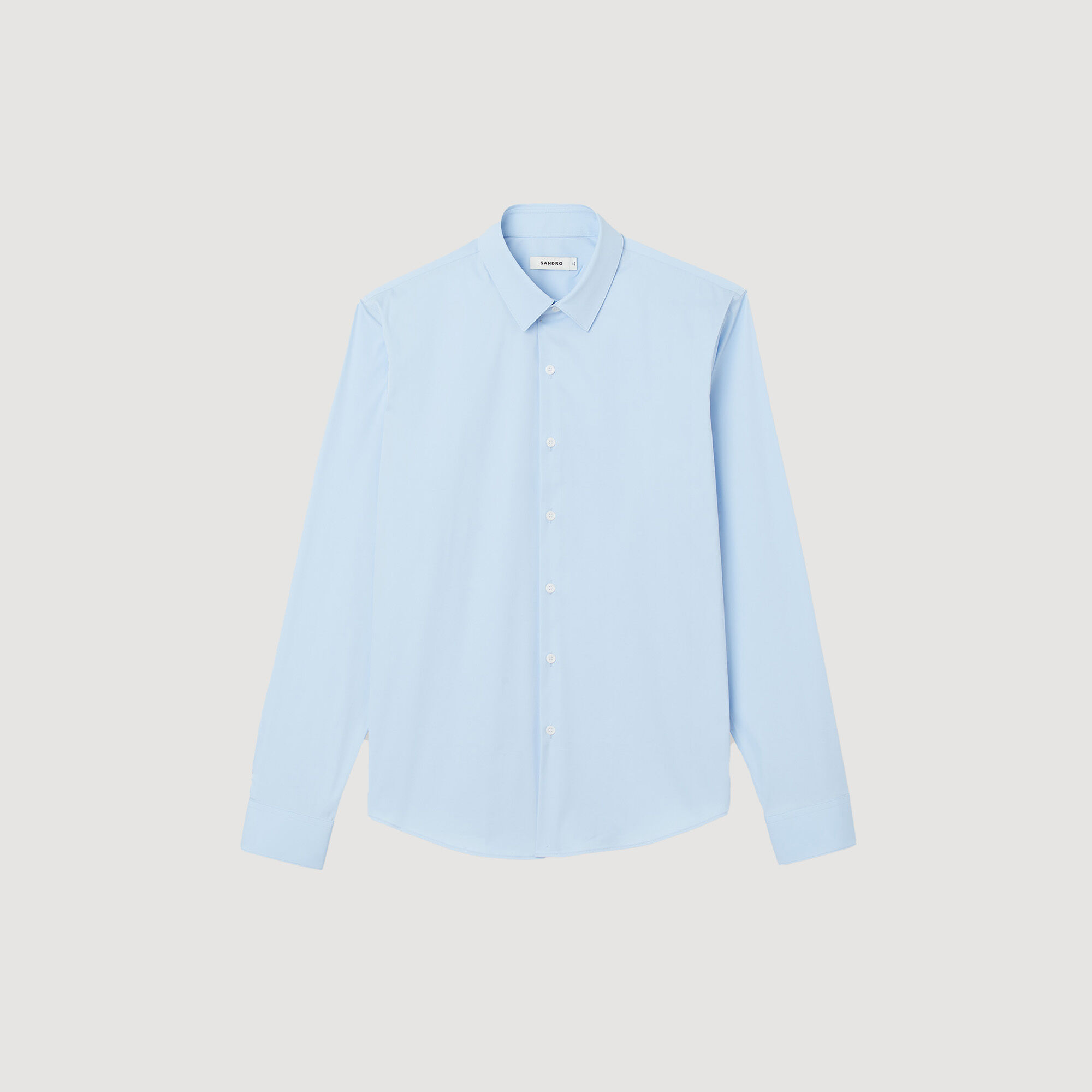 Camisa ajustada de algodón stretch