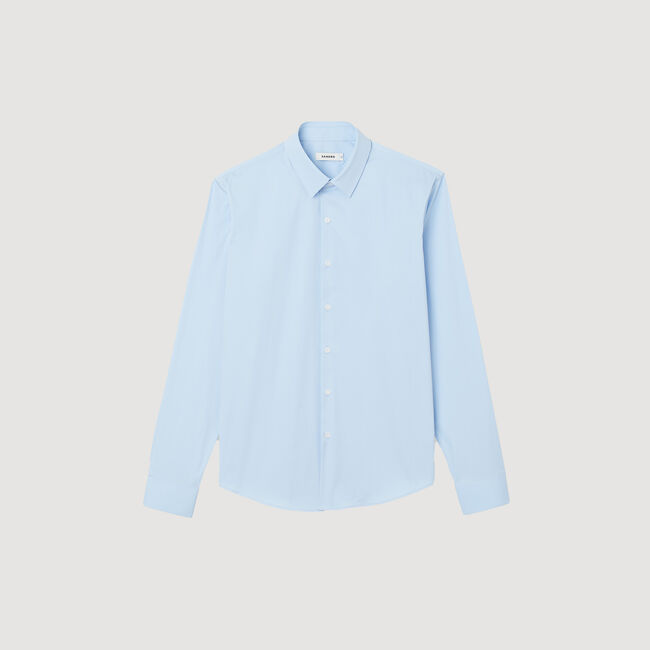 Camisa ajustada de algodón stretch