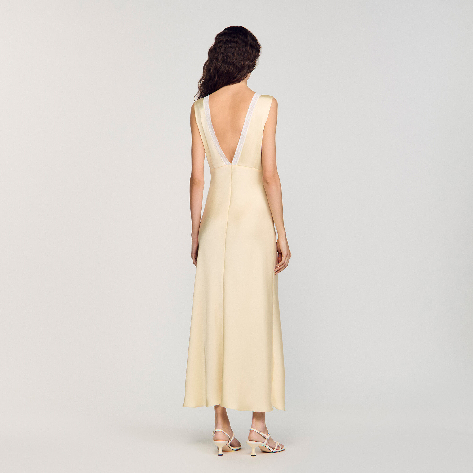 Vestido largo satinado