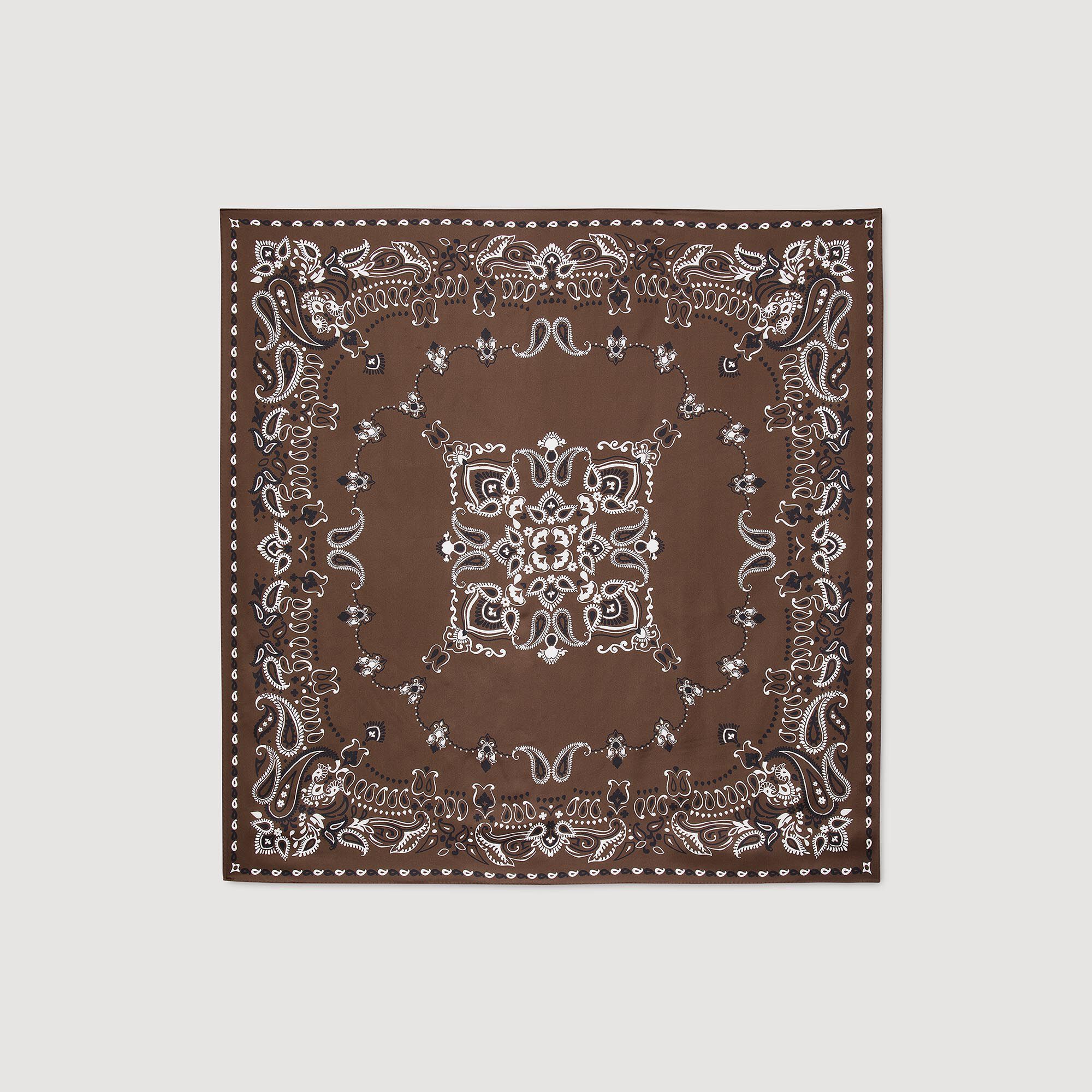 Pañuelo de seda estampado bandana