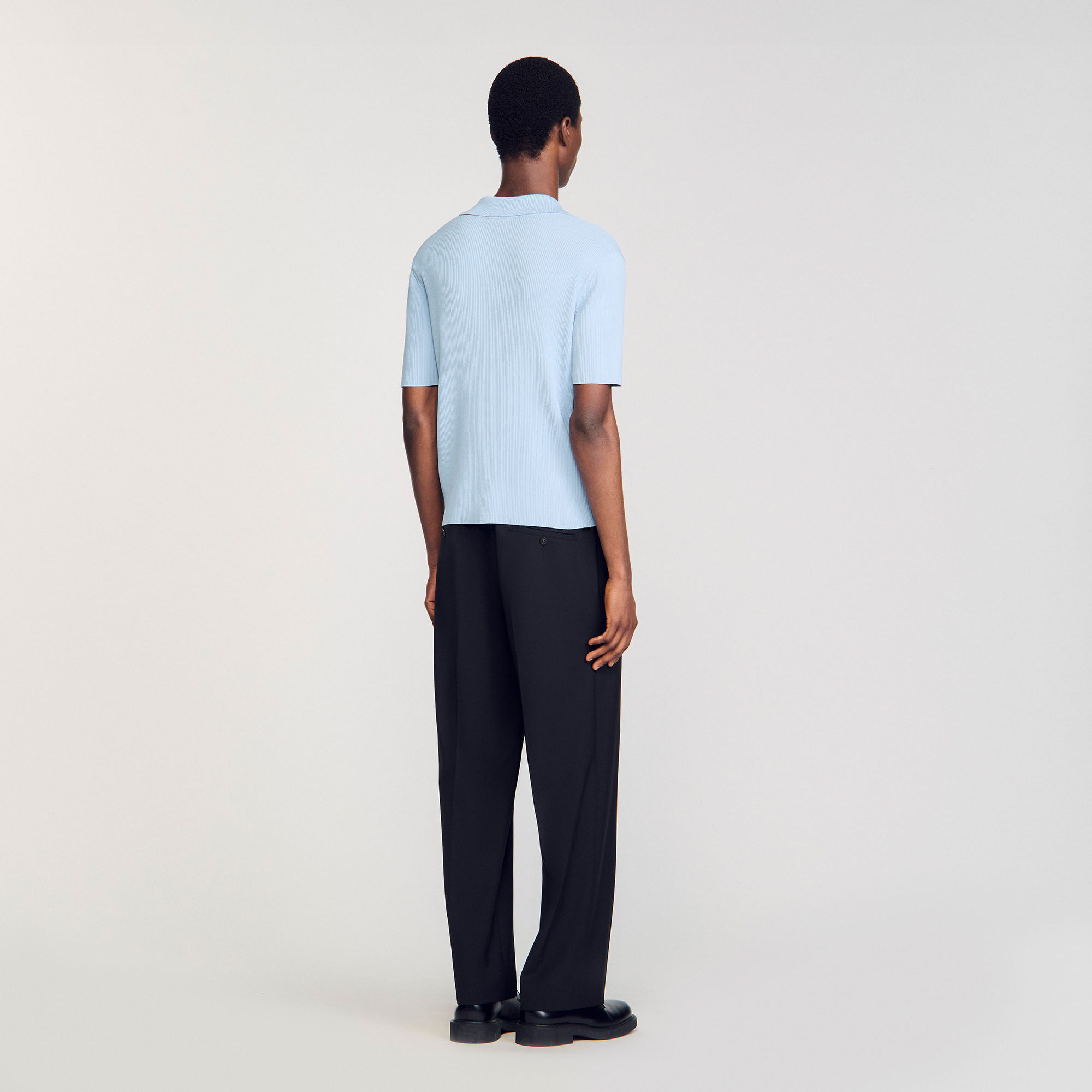 Polo de punto de canalé