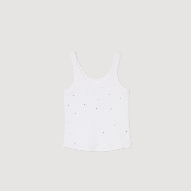 Camiseta de tirantes con strass