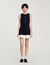 Vestido corto de tweed bicolor