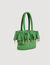 Bolso de crochet con borlas