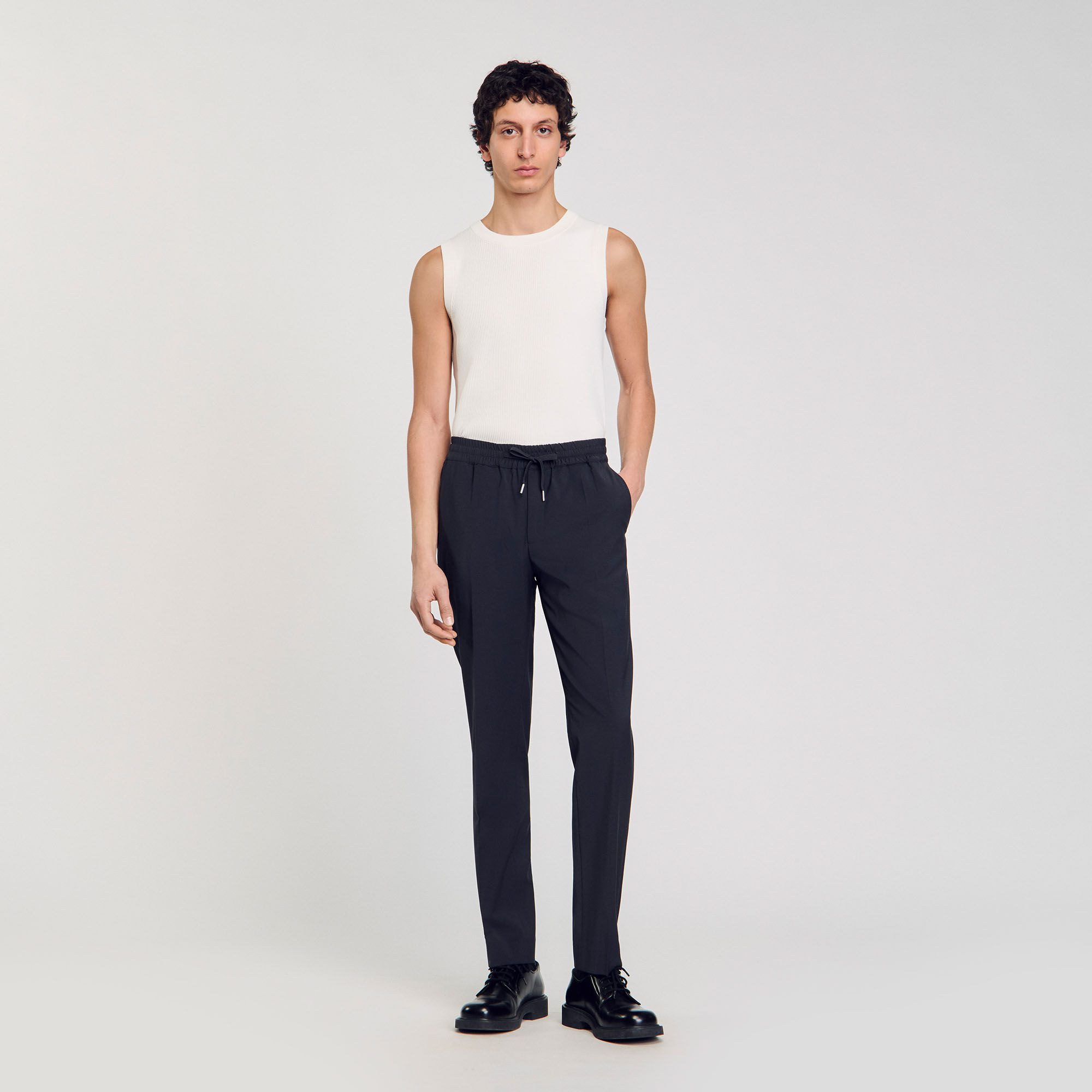 Pantalón recto elástico