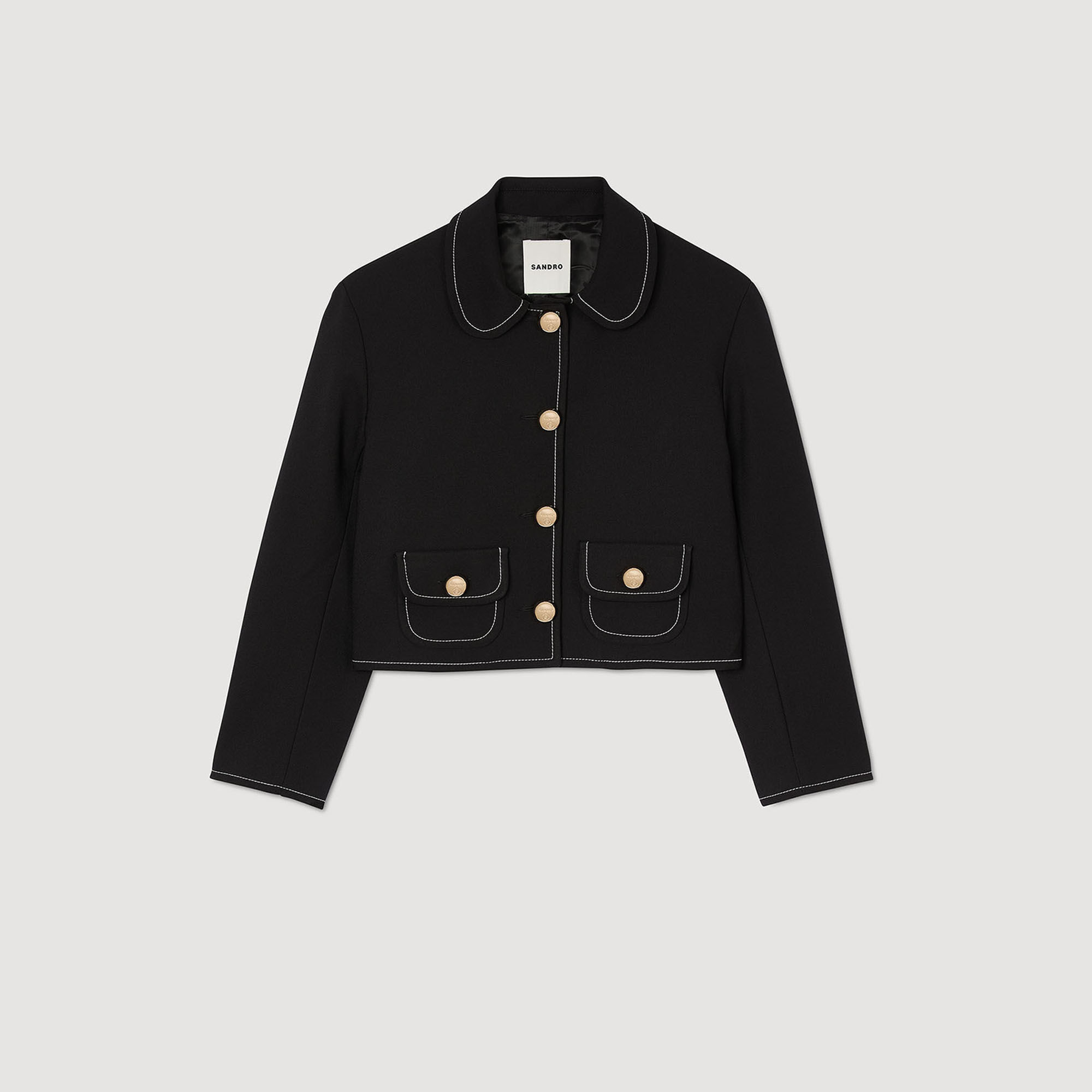 Chaqueta corta con cuello bebé