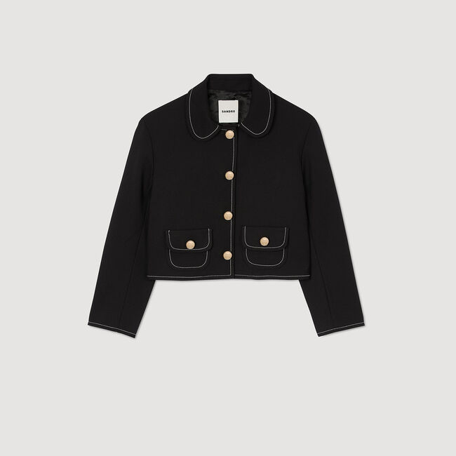 Chaqueta corta con cuello bebé