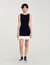 Vestido corto de punto con pedrería