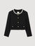 Chaqueta con cuello de pedrería