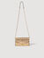 Bolso pochette de piel dorada