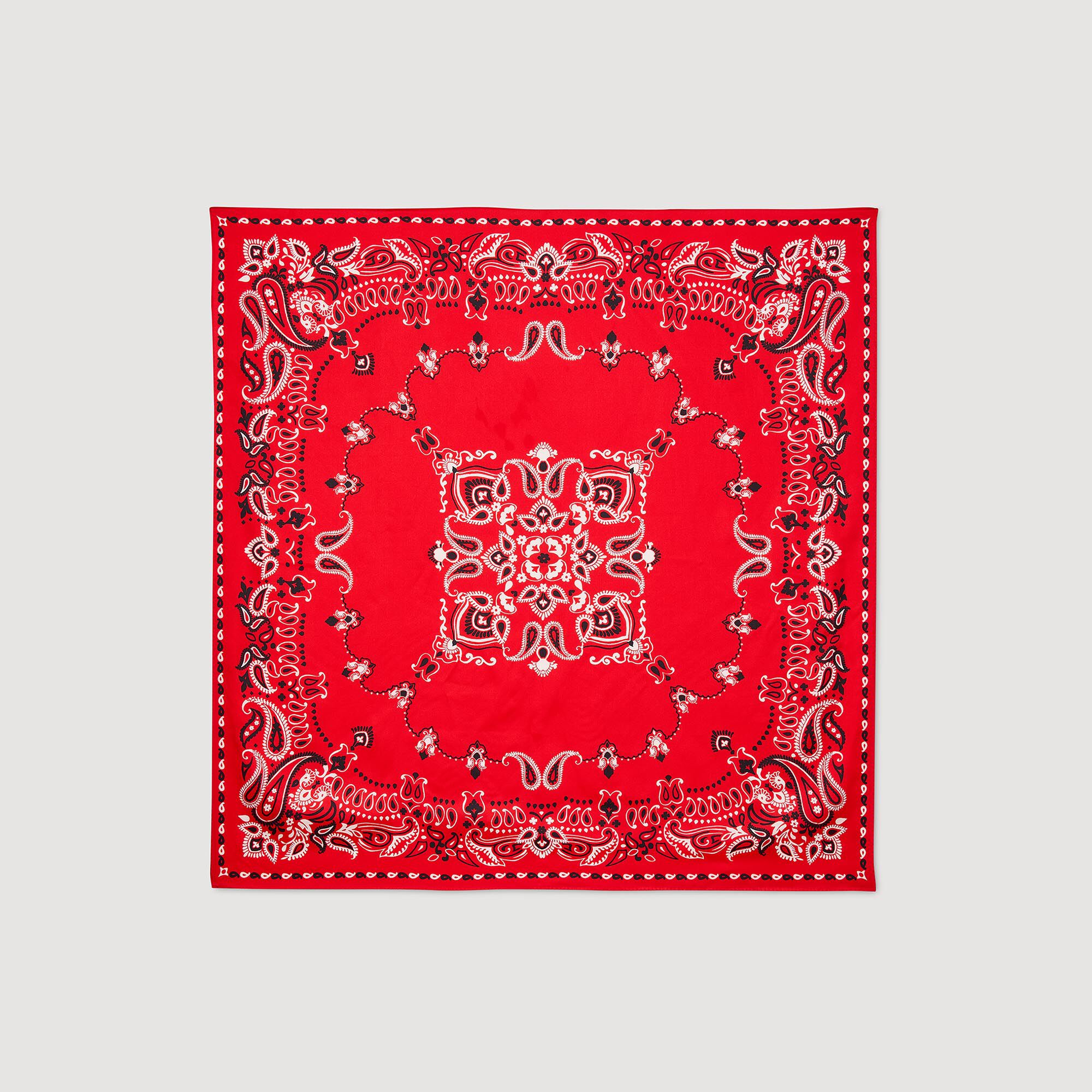 Pañuelo de seda estampado bandana