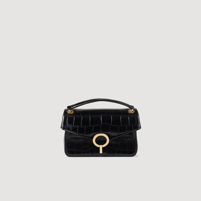 Bolso Yza cuero relieve efecto cocodrilo