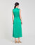 Vestido drapeado de raso