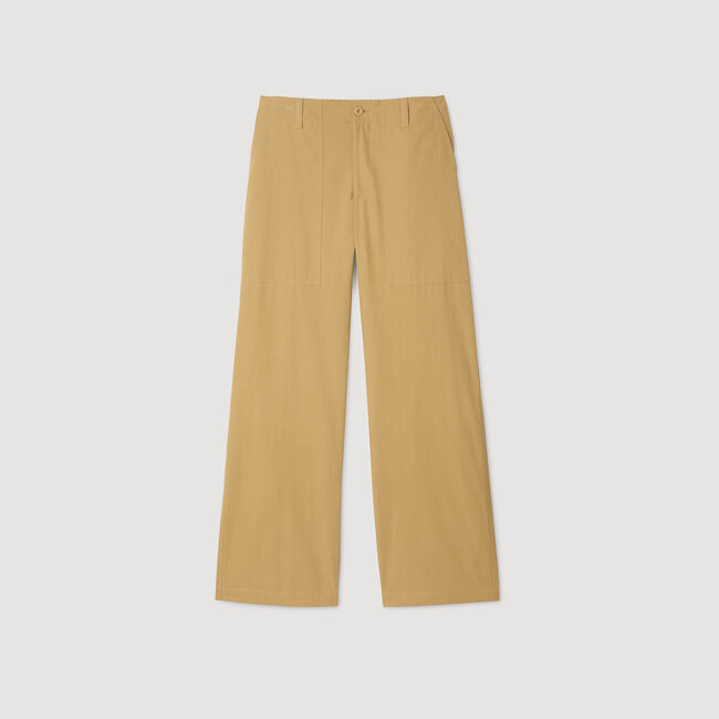 Pantalón ancho de algodón