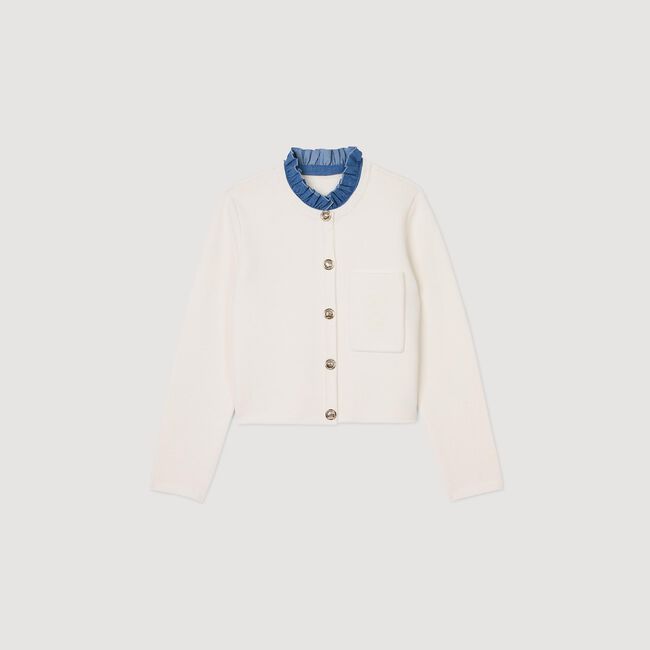 Chaqueta de punto con cuello alto