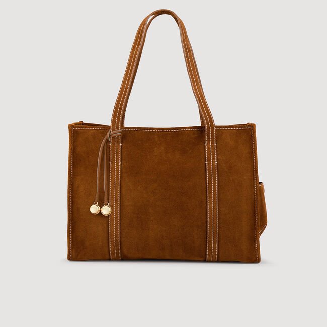 Bolso tote de ante