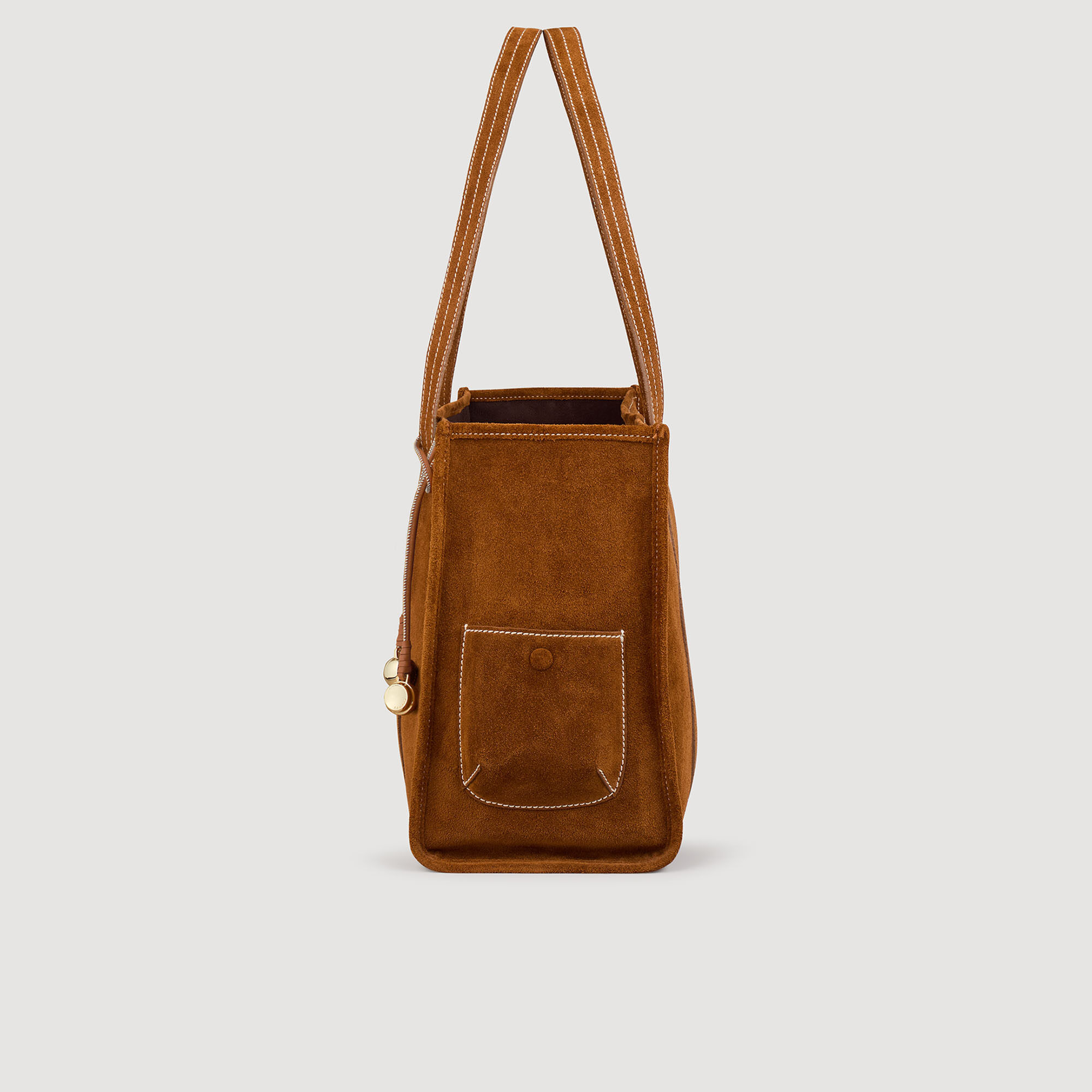Bolso tote de ante