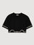 Camiseta corta con strass
