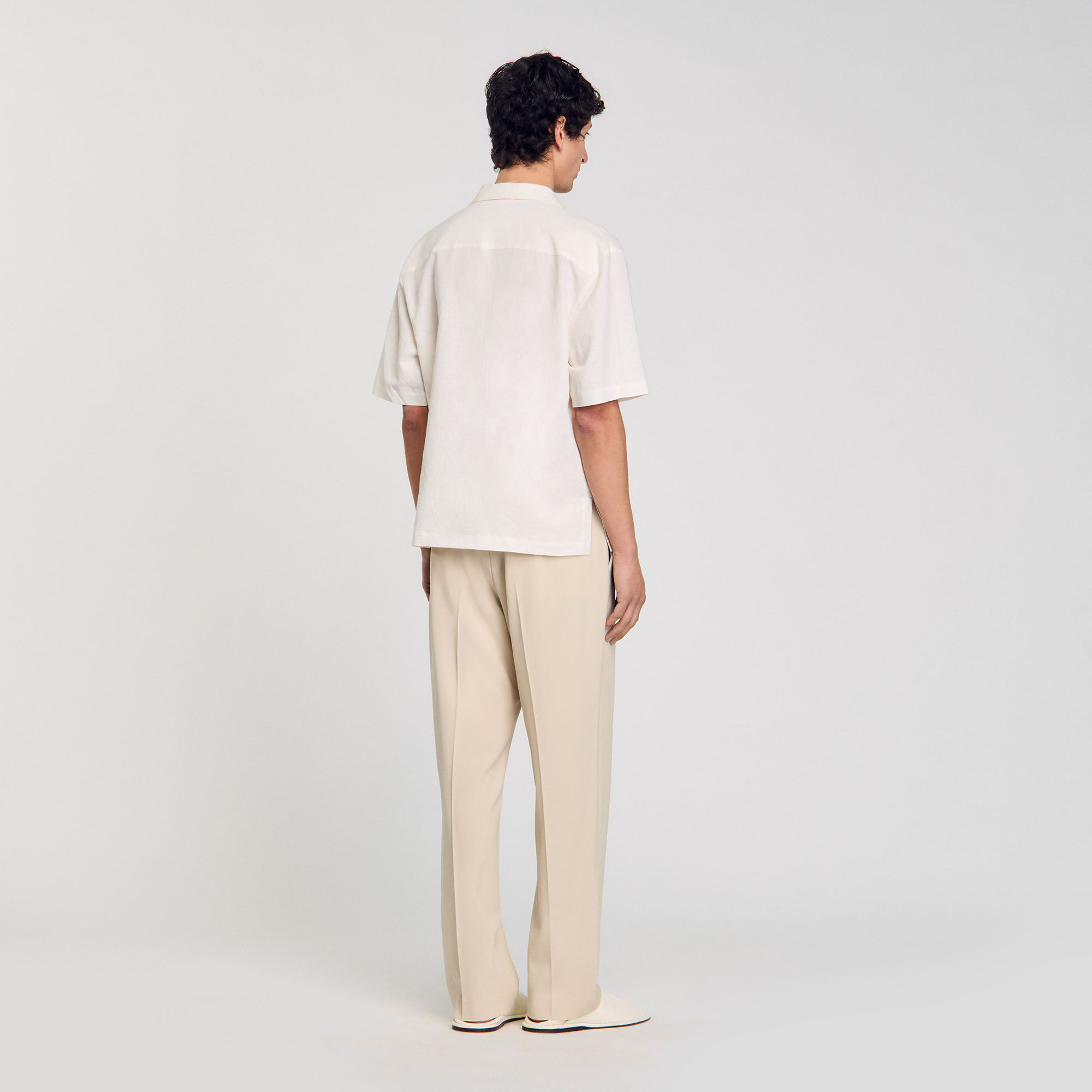 Camisa de algodón y lino